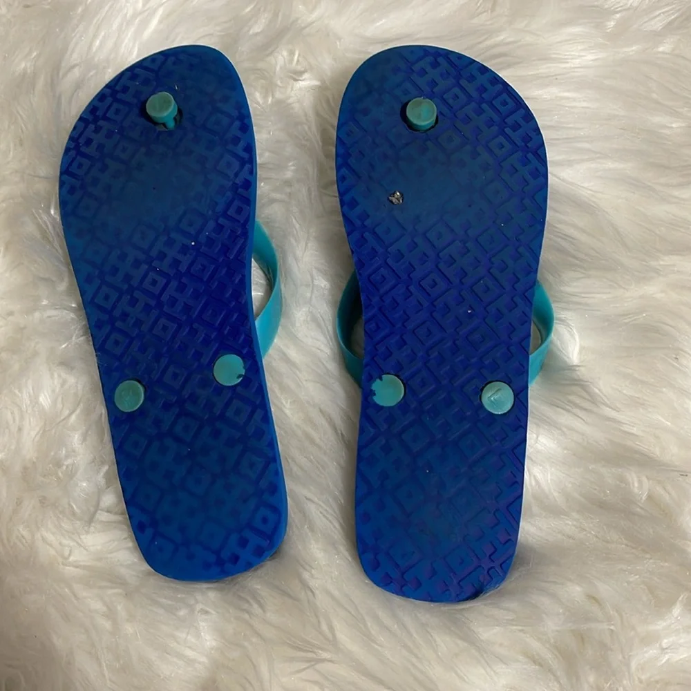 Tory Burch Blue Flip Flops